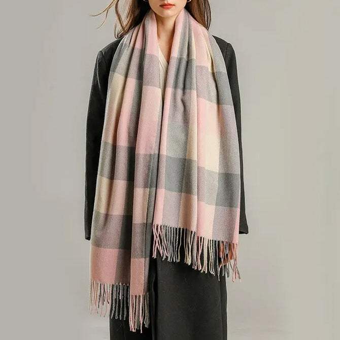 Luxe Plaid Cashmere Scarf
