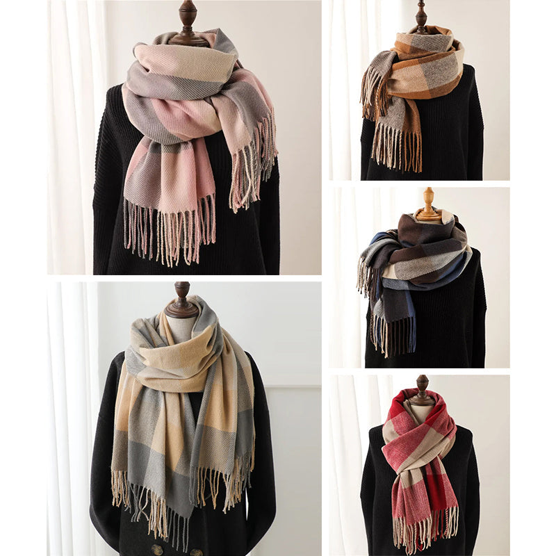 Luxe Plaid Cashmere Scarf