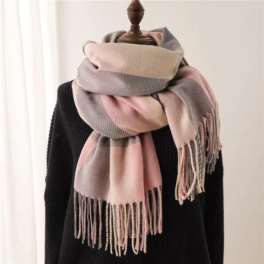 Luxe Plaid Cashmere Scarf