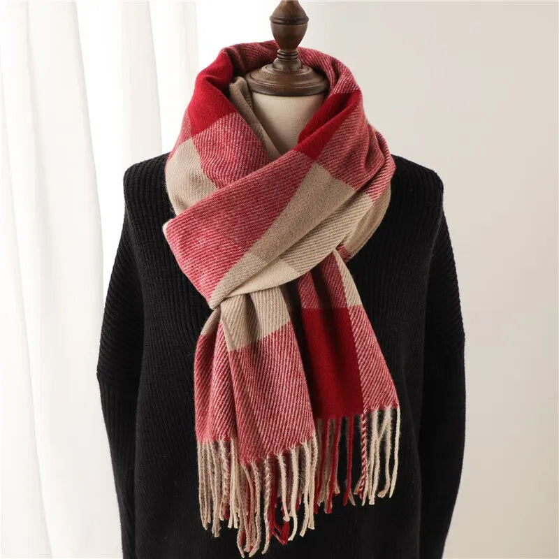 Luxe Plaid Cashmere Scarf