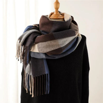 Luxe Plaid Cashmere Scarf